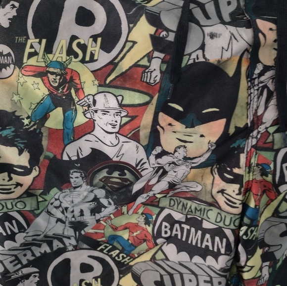 Men's DC Comics Batman Robin Flash Superman Swim Trunks Board Shorts  Sz XL - Picture 3 of 9